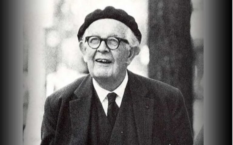 Foto em preto e branco de Jean Piaget