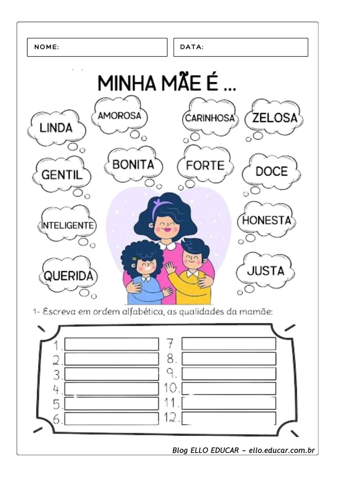 Atividades para o Dia das Mães: Ideias e Materiais Grátis
