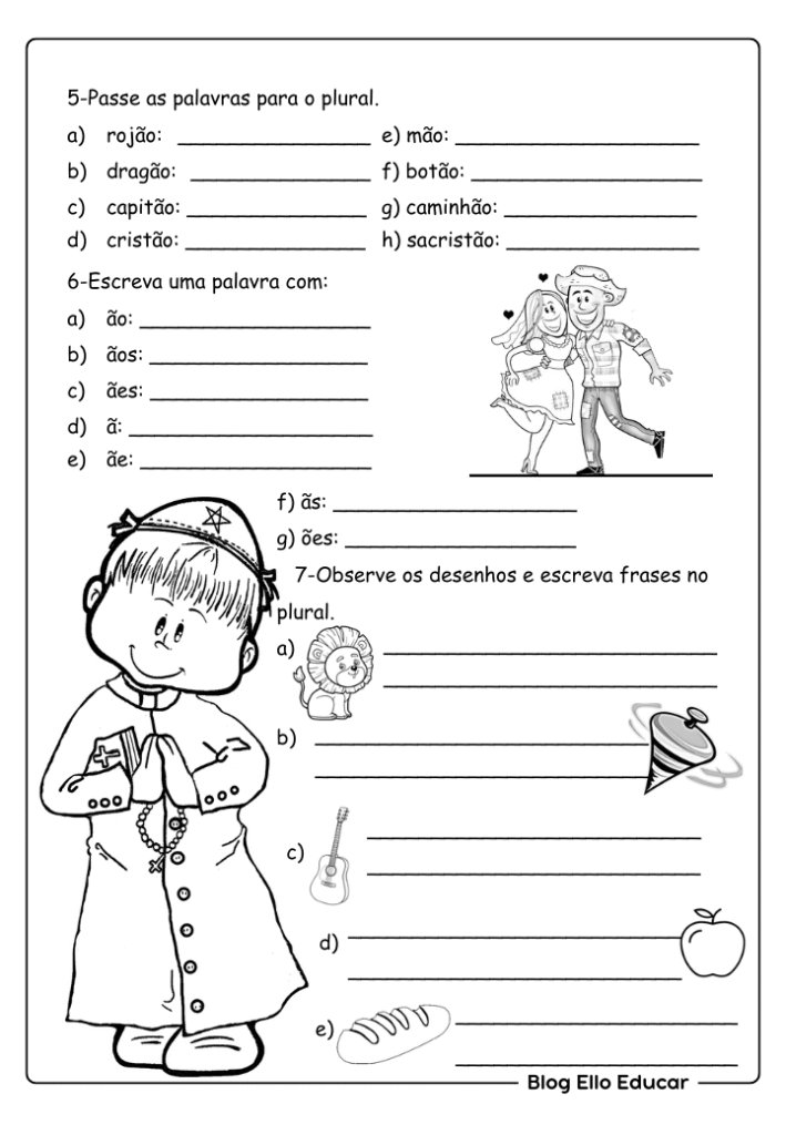 Atividades de português festa junina 4 ano