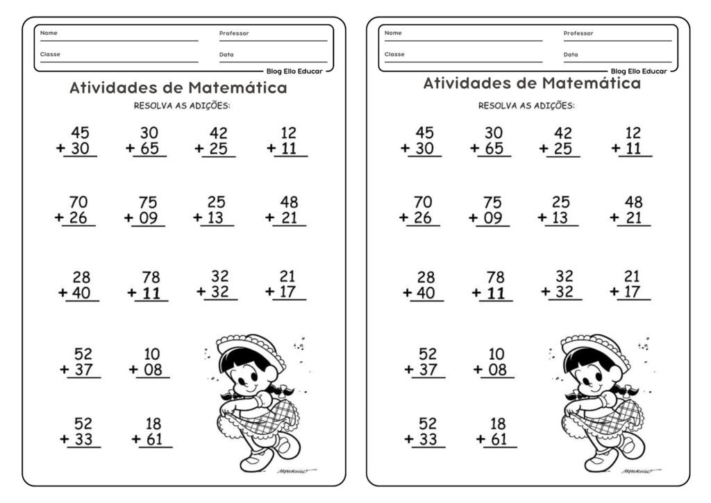 Atividade junina de matemática 3° ano