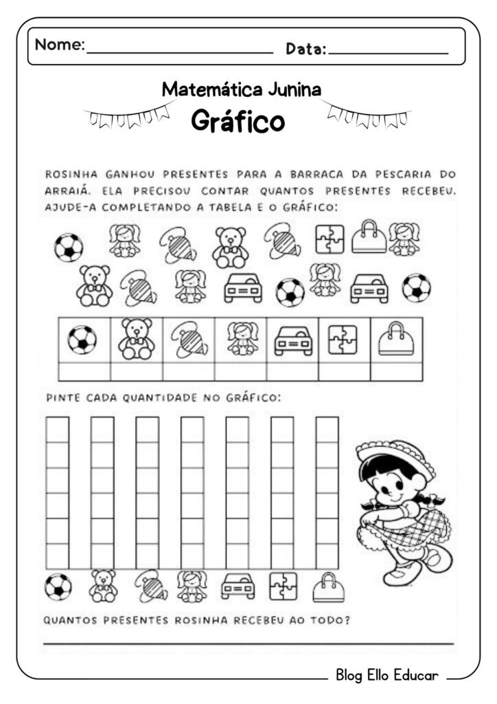 Atividades de matemática junina - 1° ano