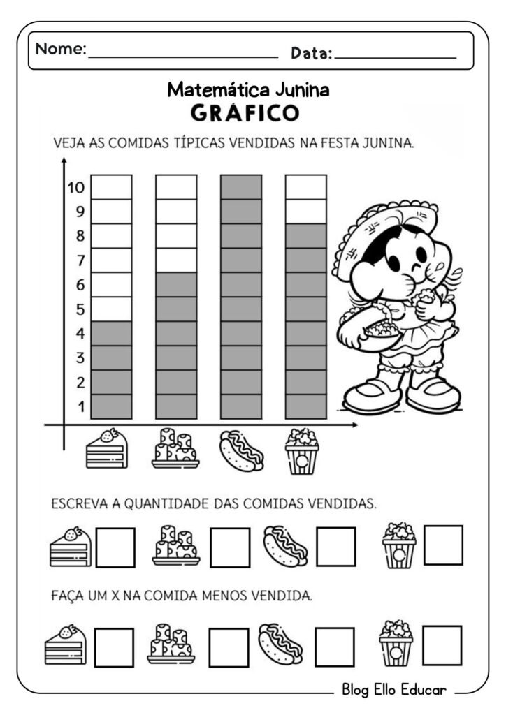 Atividades de matemática junina - 1° ano