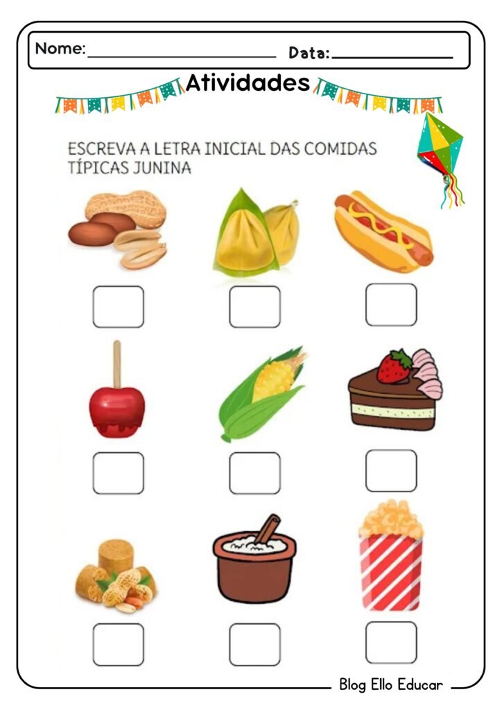 Atividades festa junina 1º ano para imprimir.