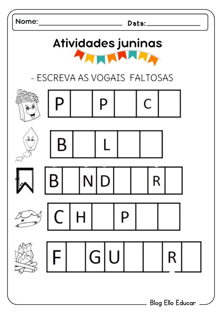 atividades festa junina educação infantil