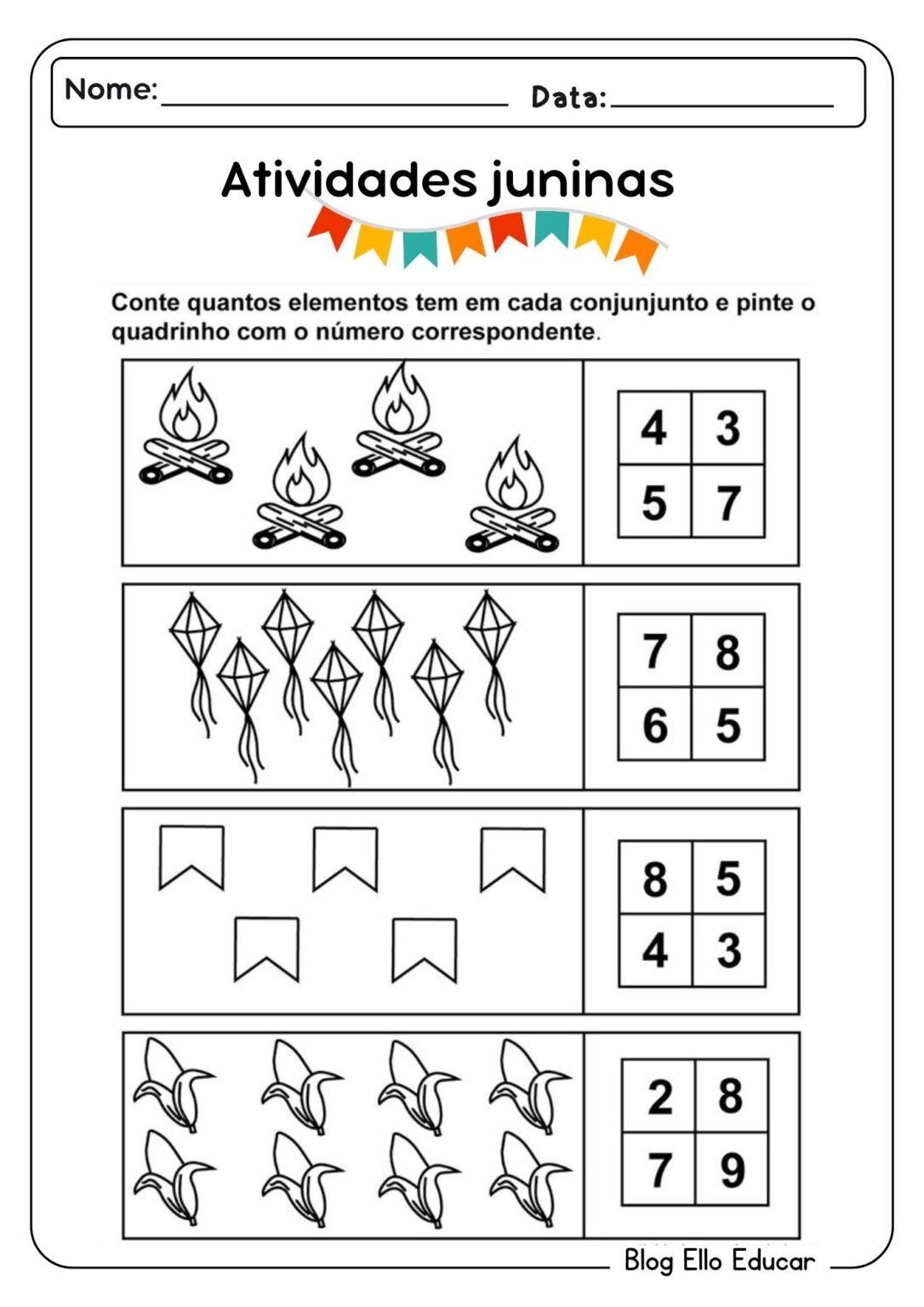 Atividades de Festa Junina para Educação Infantil