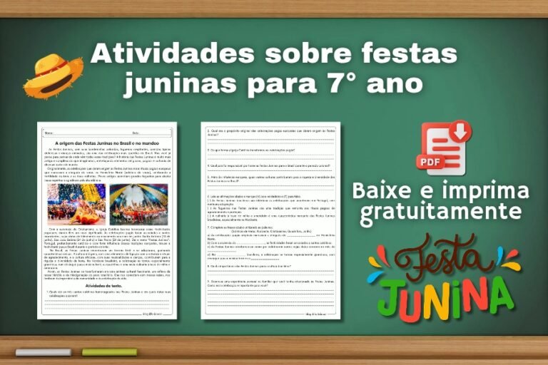 atividades sobre festas juninas 7° ano