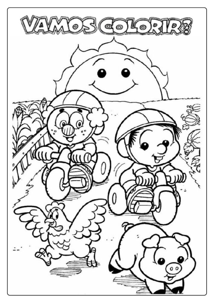 Desenho da turma da Mônica para colorir