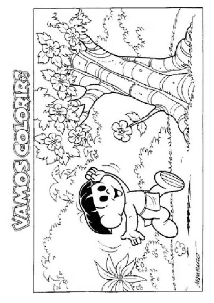 Desenho da turma da Mônica para colorir