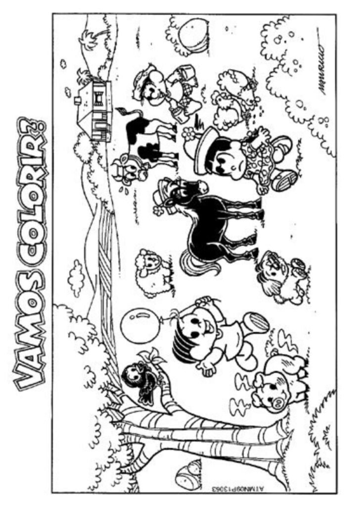 Desenho da turma da Mônica para colorir