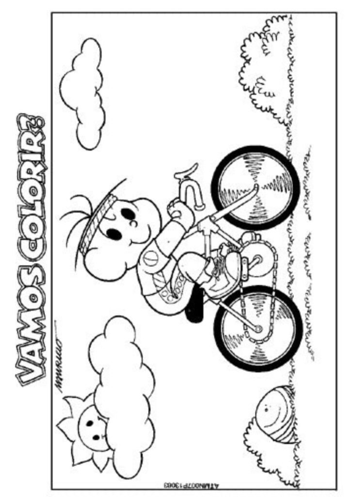 Desenho da turma da Mônica para colorir