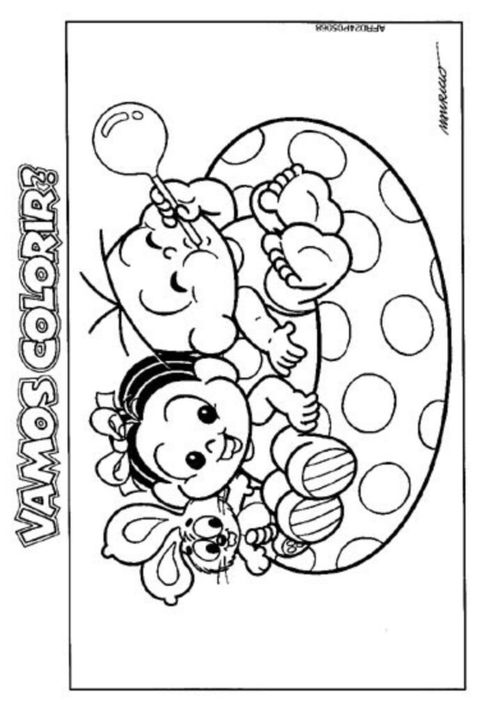 Desenho da turma da Mônica para colorir