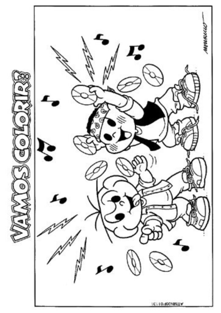 Desenho da turma da Mônica para colorir