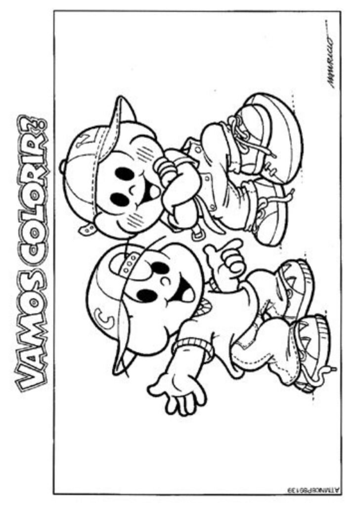 Desenho da turma da Mônica para colorir