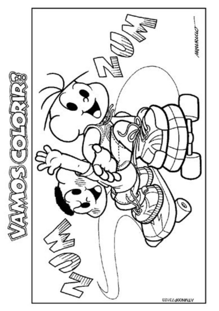 Desenho da turma da Mônica para colorir