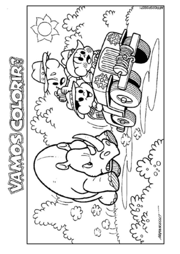 Desenho da turma da Mônica para colorir