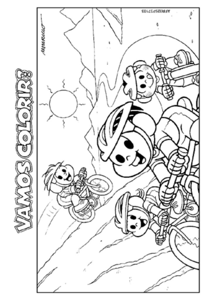 Desenho da turma da Mônica para colorir