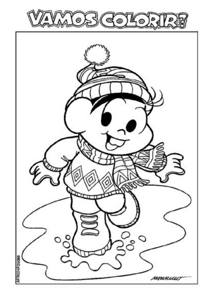 Desenho da turma da Mônica para colorir