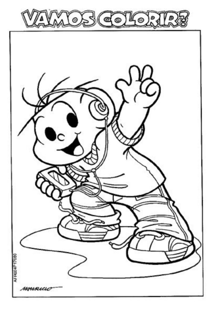 Desenho da turma da Mônica para colorir