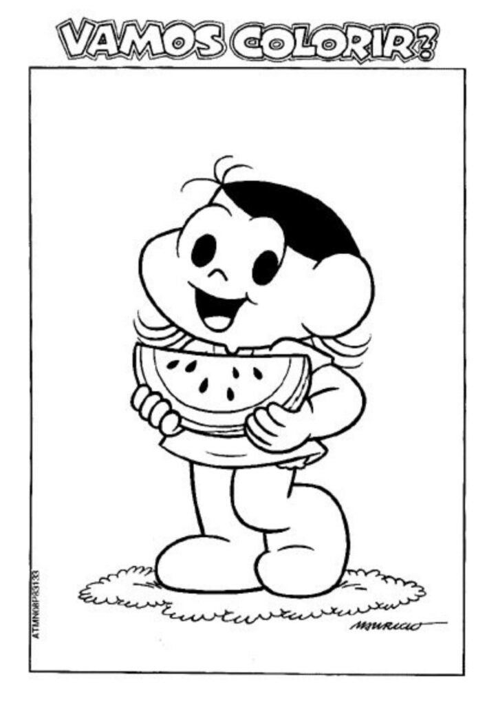 Desenho da turma da Mônica para colorir