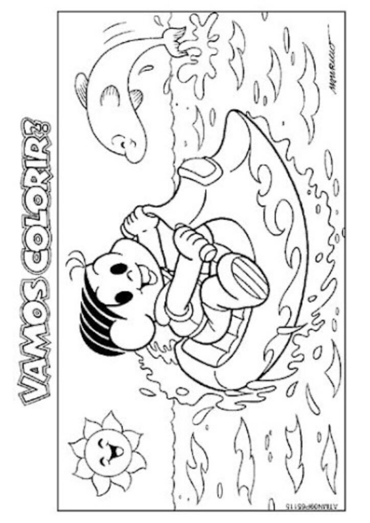 Desenho da turma da Mônica para colorir