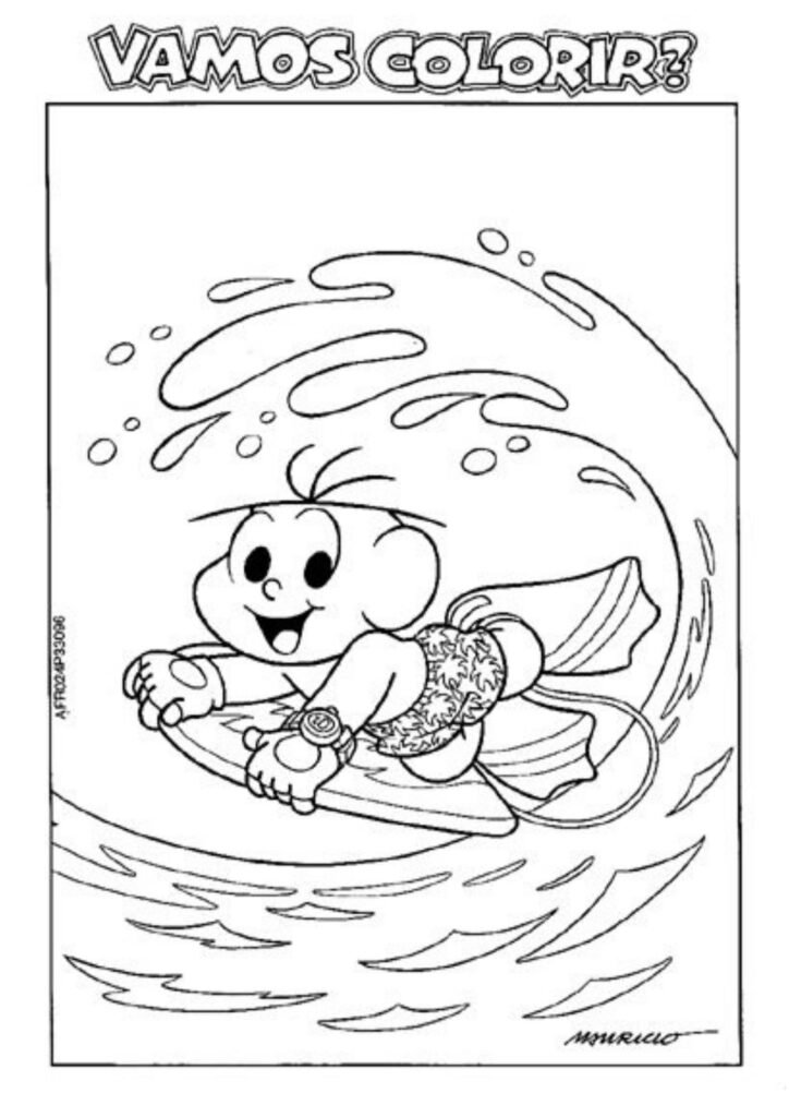 Desenho da turma da Mônica para colorir