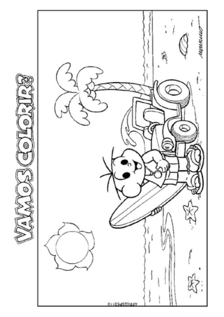 Desenho da turma da Mônica para colorir
