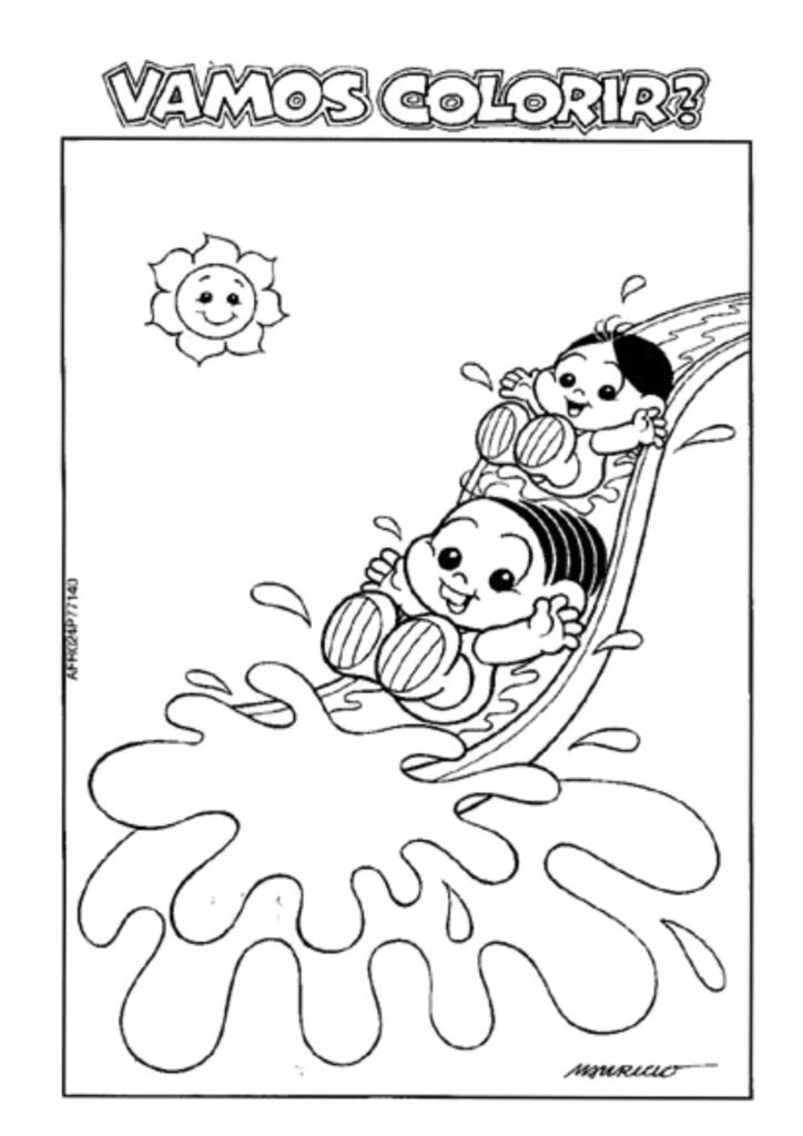 Desenho da turma da Mônica para colorir