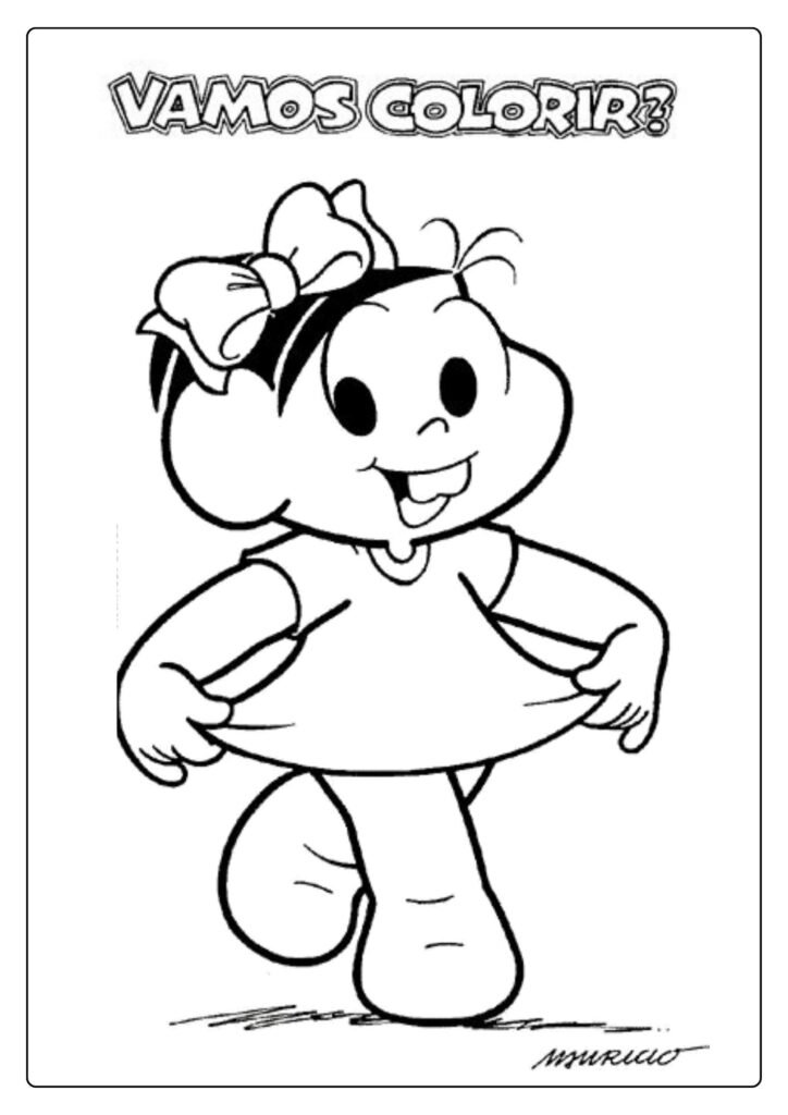 Desenho da turma da Mônica para colorir