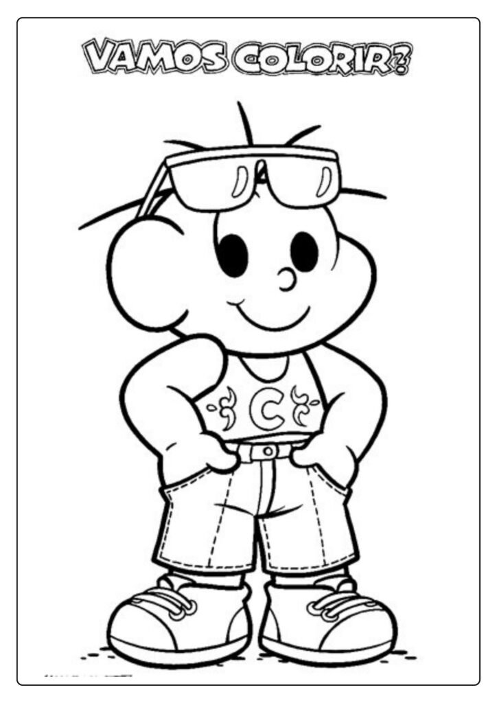 Desenho da turma da Mônica para colorir