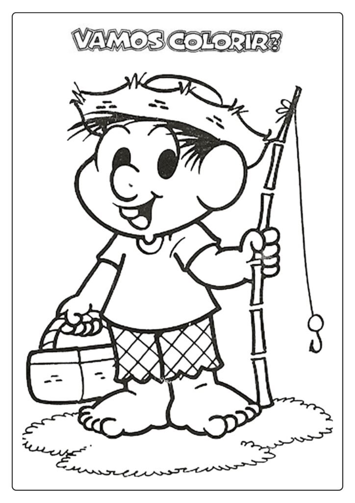 Desenho da turma da Mônica para colorir