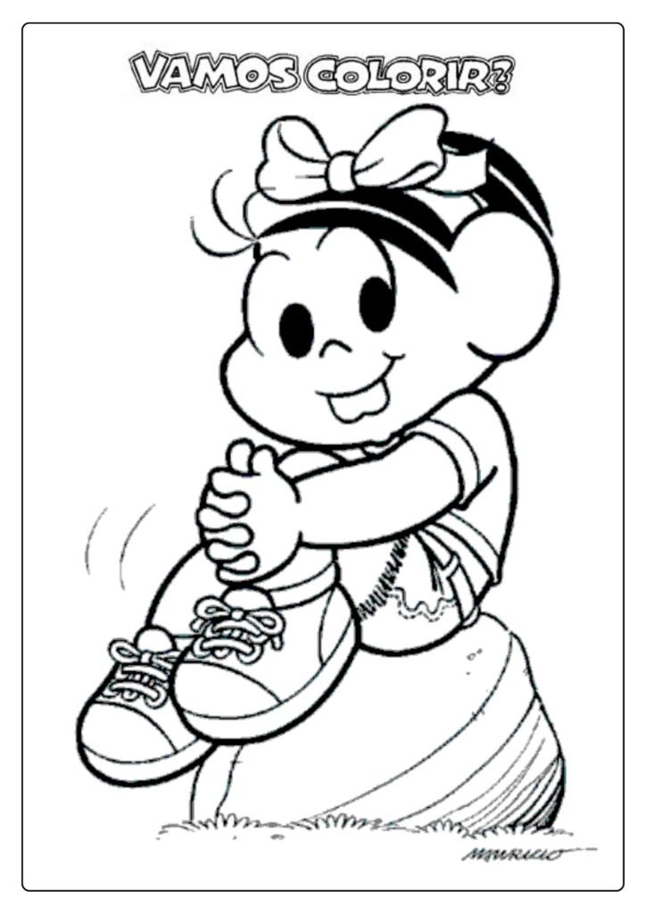 Desenho da turma da Mônica para colorir
