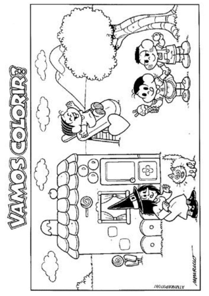 Desenho da turma da Mônica para colorir