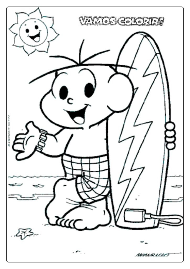 Desenho da turma da Mônica para colorir