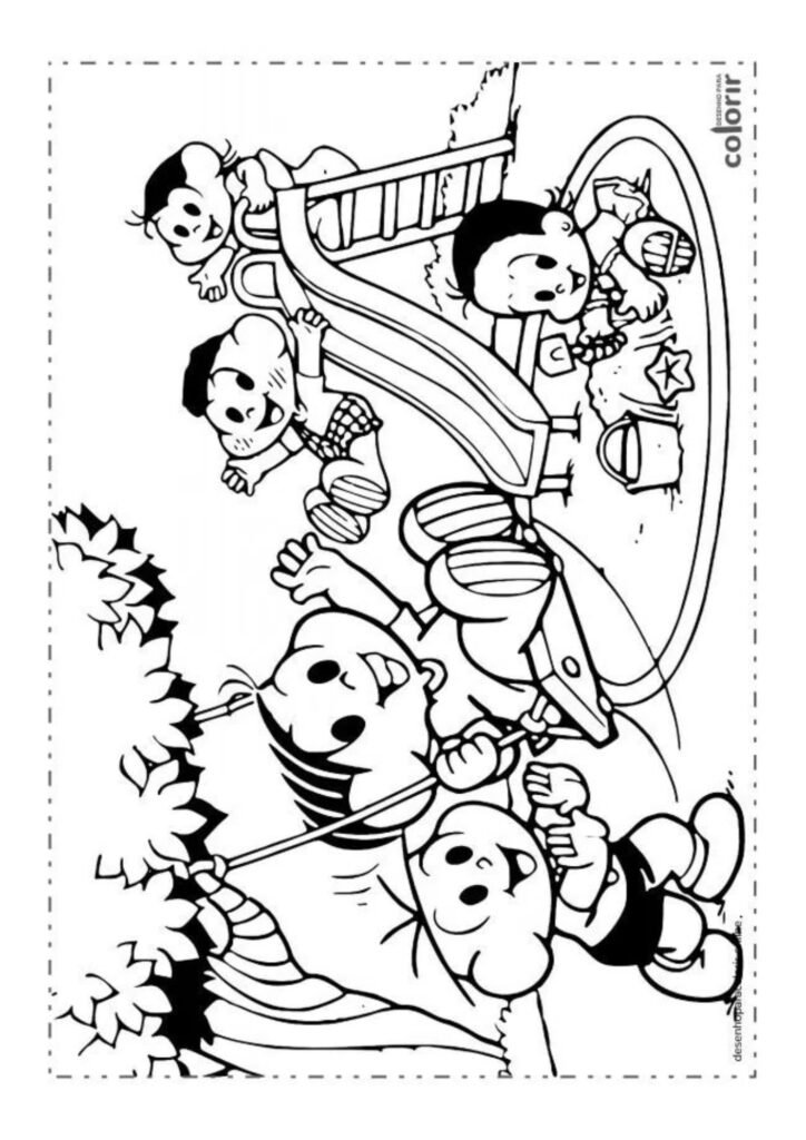 Desenho da turma da Mônica para colorir