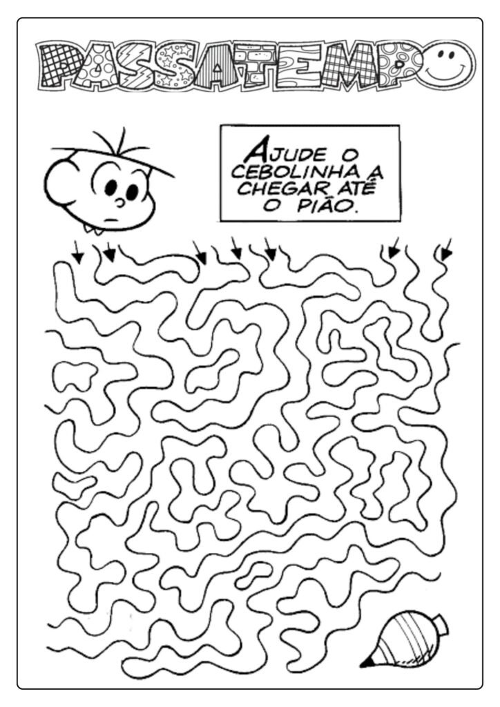 Passatempo da turma da Mônica
