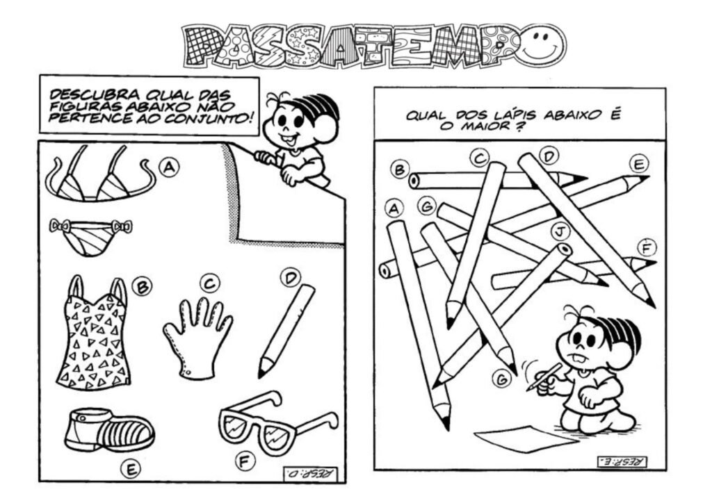 Passatempo da turma da Mônica