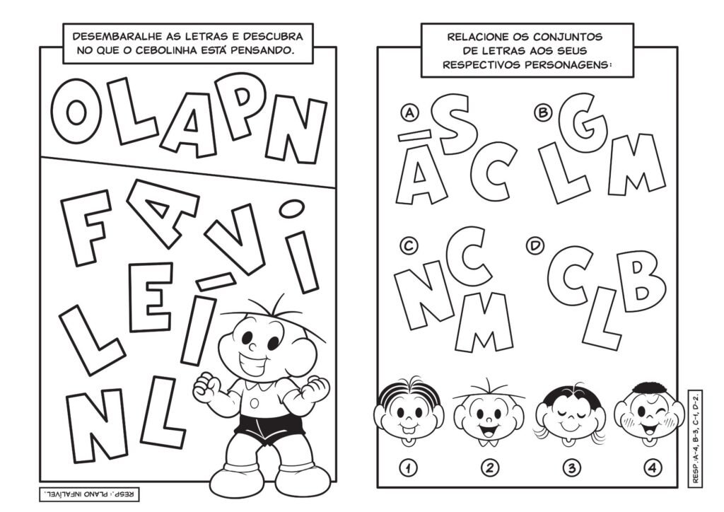 Passatempo turma da Mônica