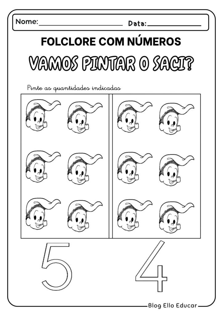 Atividades do Folclore para Educação infantil