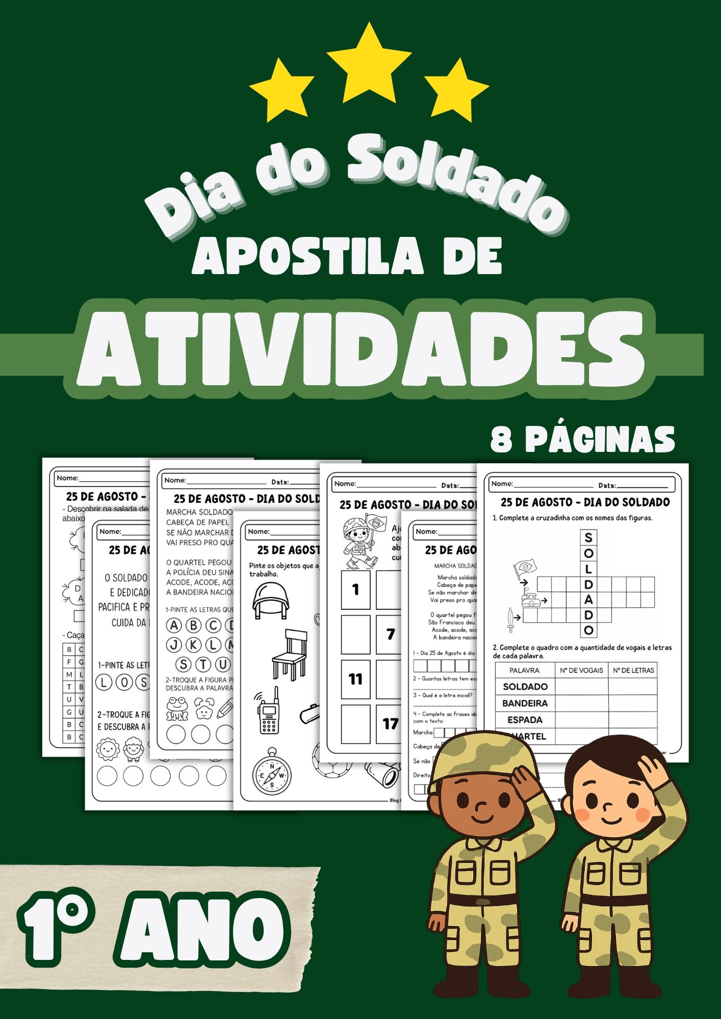 Atividades dia do Soldado 1° ano