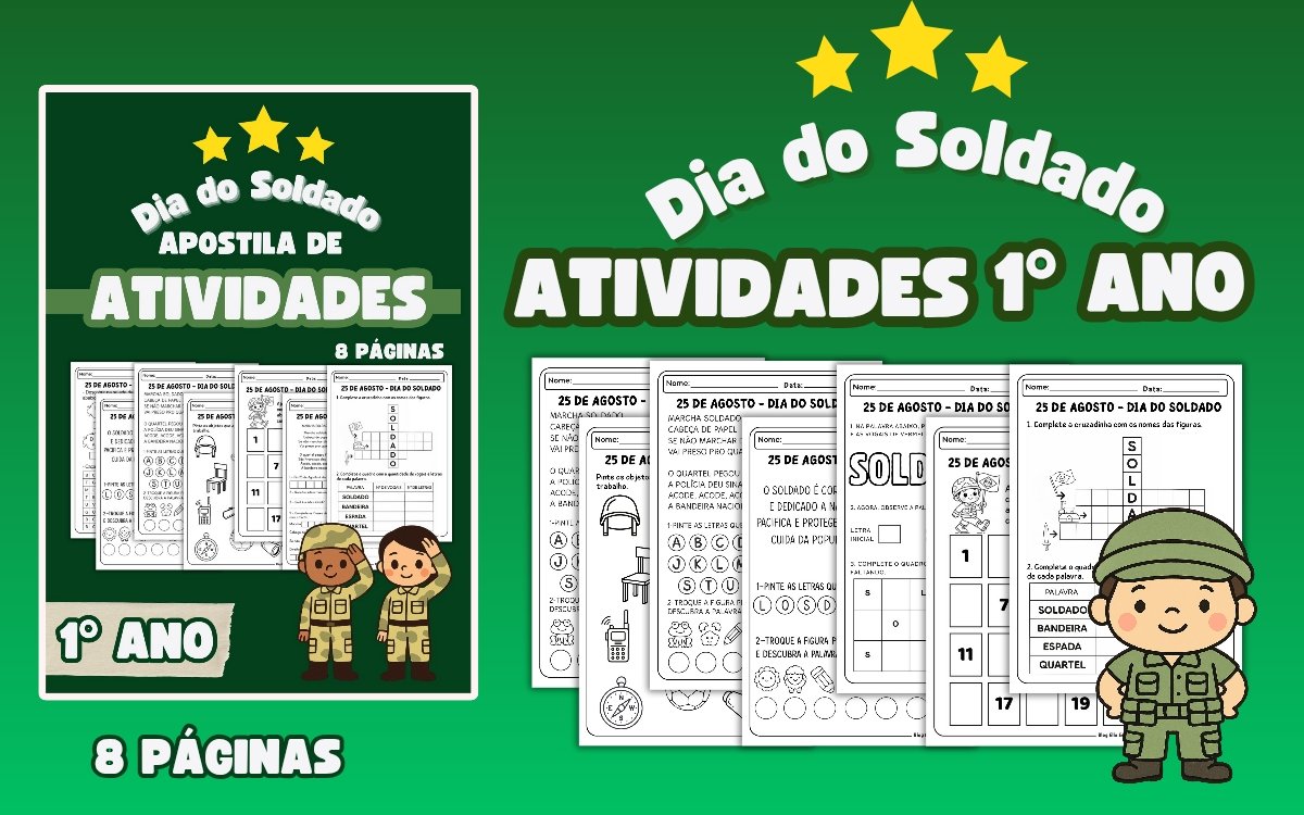 Atividades dia do Soldado 1° ano