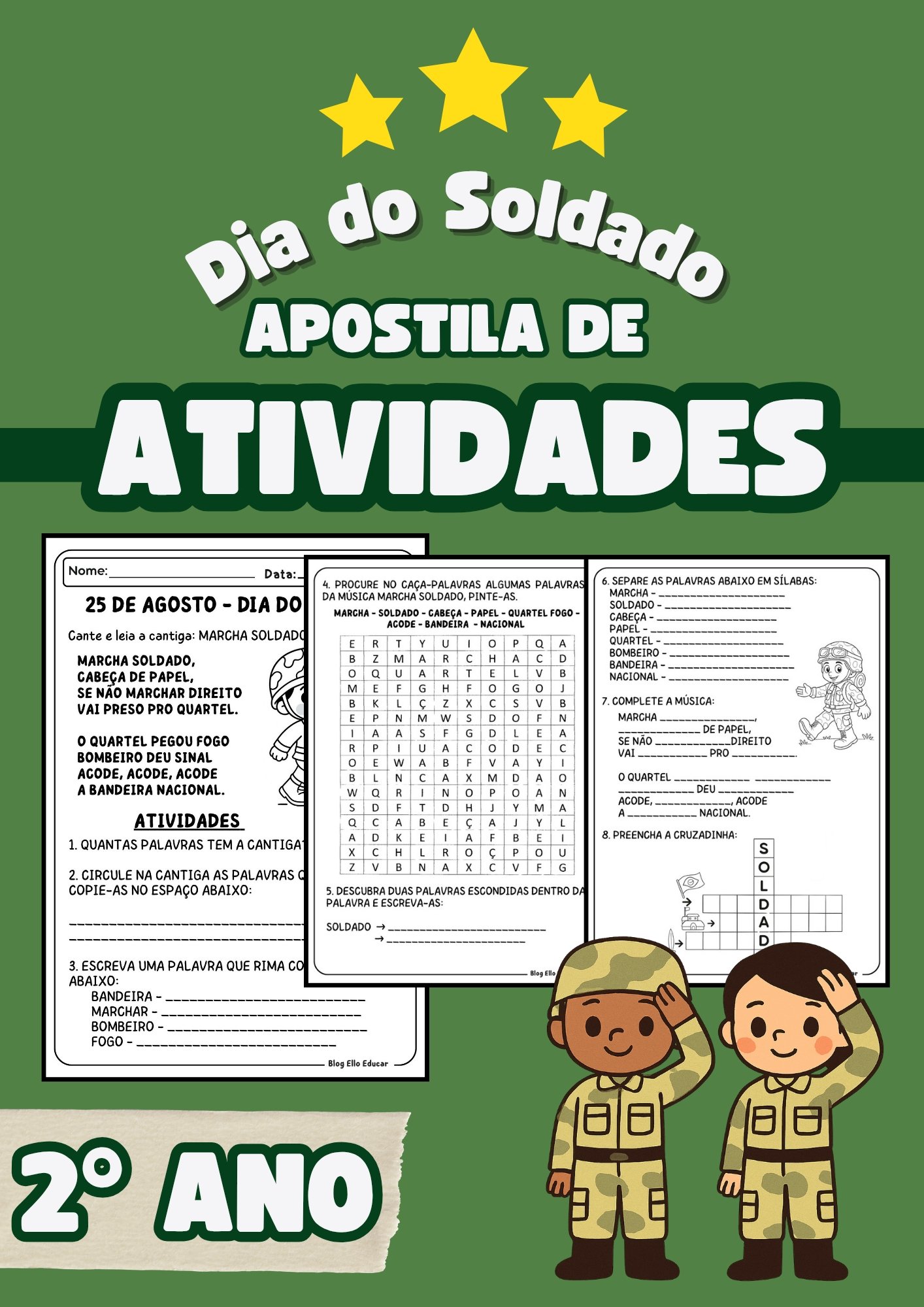 Atividades dia do Soldado 2° ano