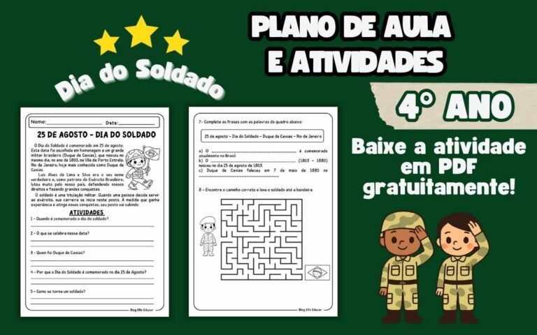 Atividades dia do Soldado 4° ano