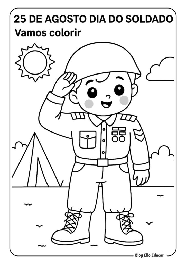 Atividades dia do Soldado Educação infantil