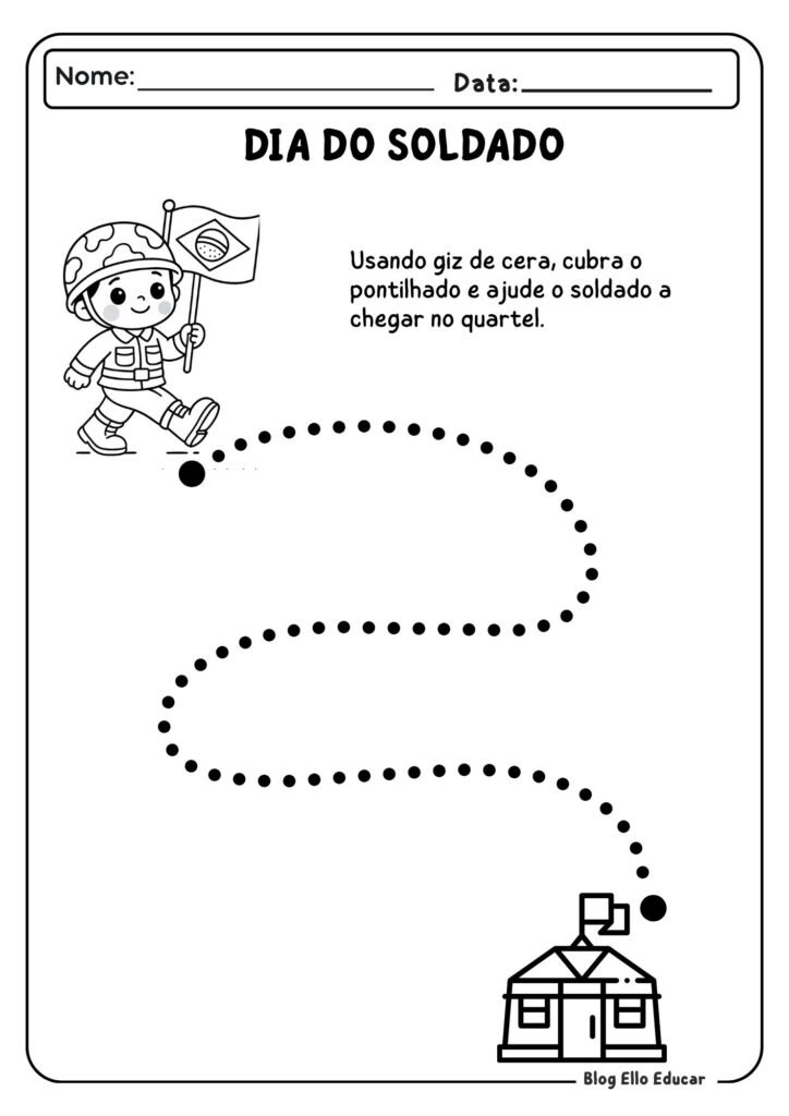 Atividades dia do Soldado Educação infantil