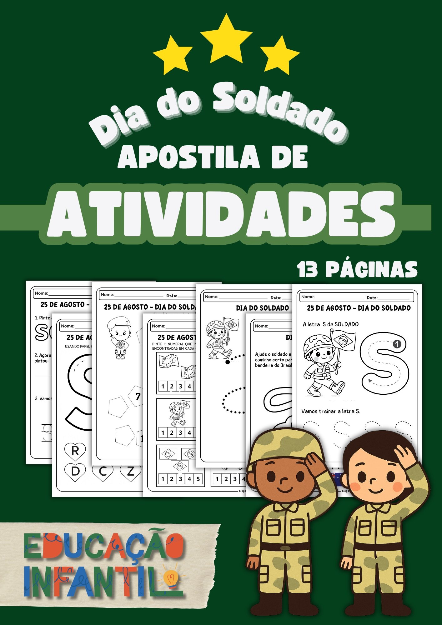 Atividades dia do Soldado Educação infantil