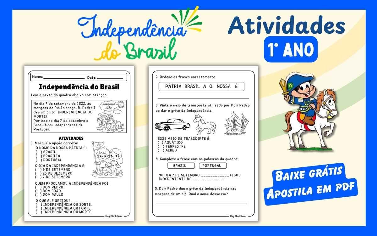 Atividades do 7 de setembro 1° ano
