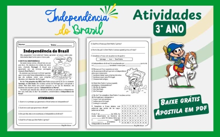 Atividades do 7 de setembro 3° ano