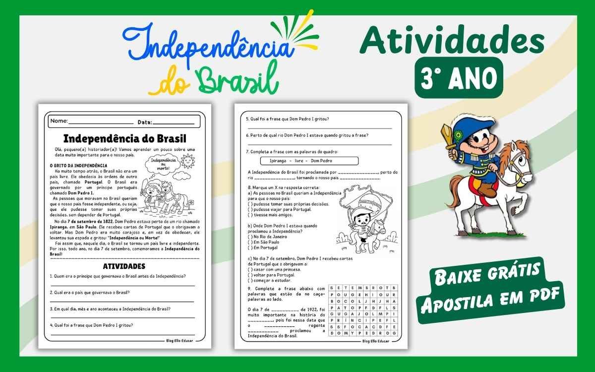 Atividades do 7 de setembro 3° ano