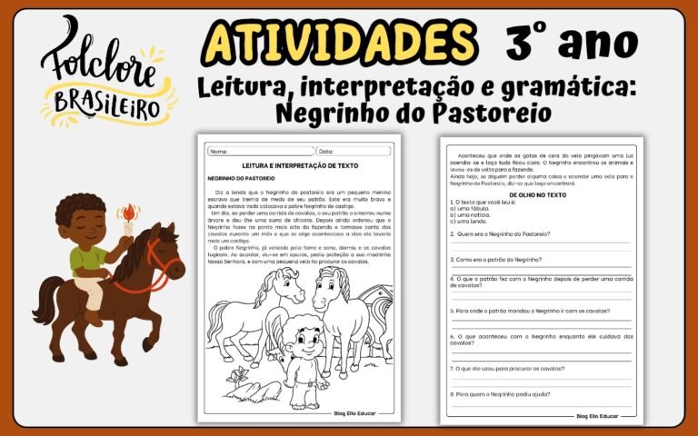 Atividades do Folclore 3° ano_ Negrinho do Pastoreio