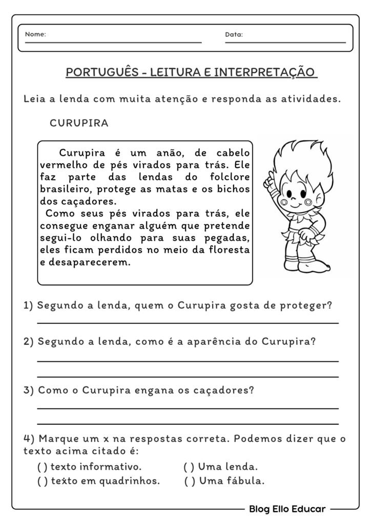 Atividades do Folclore 4° e 5°